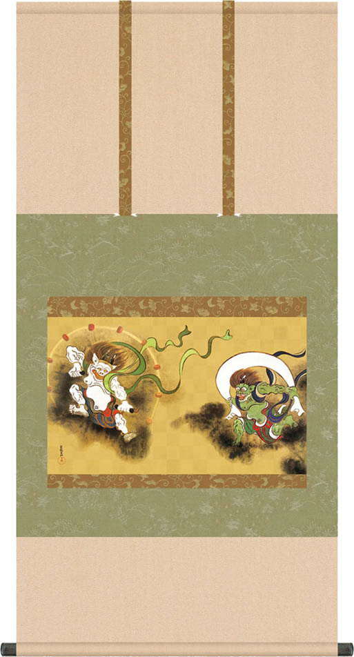 楽天市場】風神 雷神(掛軸|アート・美術品・骨董品・民芸品 楽天市場】風神 雷神(掛軸|アート・美術品・骨董品・民芸品