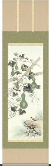 Rakuten - 掛け軸-六瓢／北山歩生（尺五）花鳥画掛軸・送料無料掛け軸