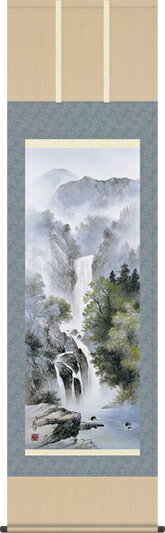 乐天商城 - 掛け軸-四季憧憬（夏）／田口　紅洋（尺五・床の間に夏用掛軸山水画掛軸をどうぞ）[和室 床の間 山水画 かけじく モダン インテリア 送料無料]