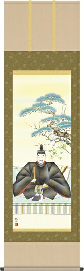 掛け軸-天神／浮田 秋水（尺五・床の間に男子の成長を願う掛軸端午の節句画掛軸をどうぞ）[和室 床の間 初節句 端午 五月 こどもの日 男の子 モダン オシャレ 壁掛け 安い 贈物 ギフト 飾り]