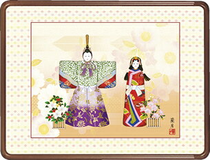 乐天商城 - 隅丸和額-立雛／吉井　蘭月（欄間やなげしに桃の節句画隅丸和額をどうぞ）