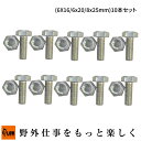 PLOWオリジナル汎用安全ボルト オーガーシャーボルト 6X16 4.8T 10セット入り