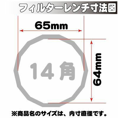 【ケミカル・ルブリケーター】 AP オイルフィルターレンチカップ 65mm 14角 1段 [アストロプロダクツ・ASTROPRODUCTS]