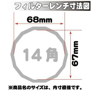 【ケミカル・ルブリケーター】 AP オイルフィルターレンチカップ 68mm 14角 1段 [アストロプロダクツ・ASTROPRODUCTS]