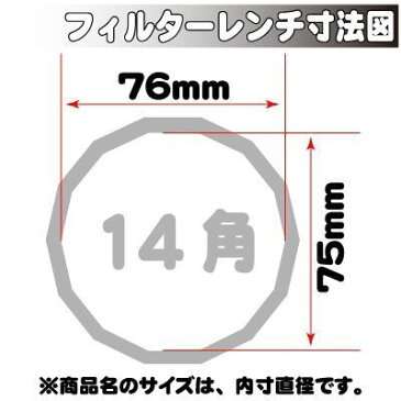 【ケミカル・ルブリケーター】 AP オイルフィルターレンチカップ 76mm 14角 1段 [アストロプロダクツ・ASTROPRODUCTS]