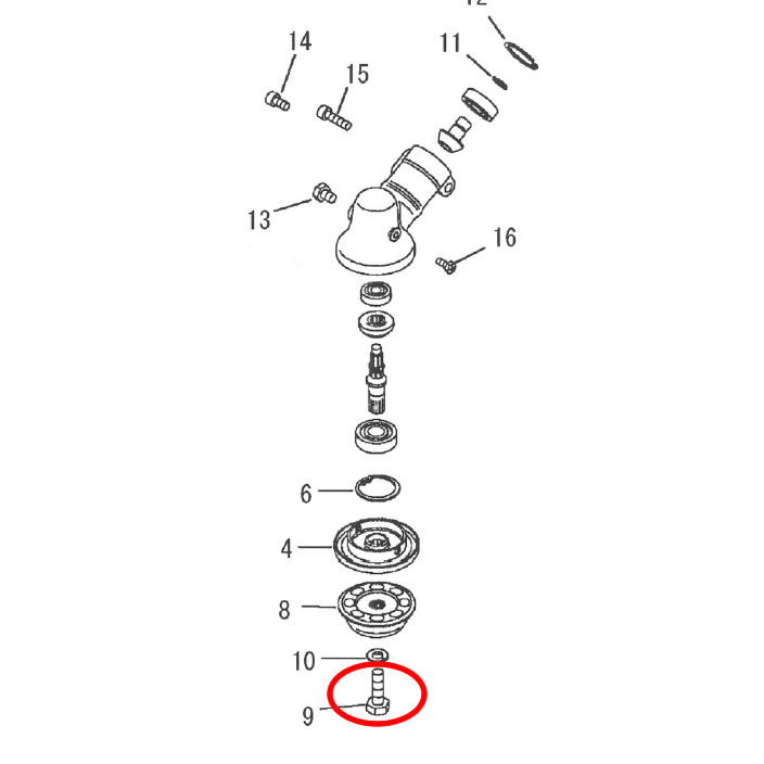 ゼノア刈払機パーツ 刈刃ボルト 【品番586029601】【品番58602-9601】1ヶ