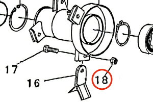 三菱 フルールモア　自走式草刈機　MFM-58用替刃取り付けナット　【品番A353-0110-000】