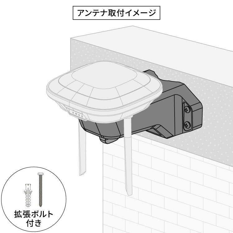 [ポイント5倍◆6/4 20時〜] SUNSEEKER 拡張ボルト付きアンテナ取付ブラケット 【SS-...