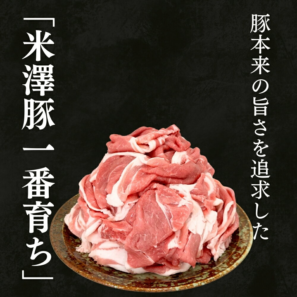 国産 豚肉 こま 山形県産 銘柄豚 米澤豚一番育ち 切り落とし 600g×2 1.2kg こま切れ 豚肉 豚汁・炒め用 不揃い 端っこ お取り寄せ グルメ 冷凍 食品 2