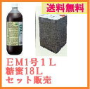 【送料無料】EM1号「1L」＋糖蜜18L「セット販売」「EM菌」