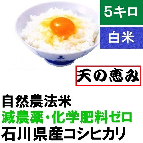 「自然農法米 こしひかり 天の恵み」白米 5kg・減農薬・石川県産・令和二年産 新米［減農薬、コシヒカリ、自然農法、お米、等販売］endsale_18