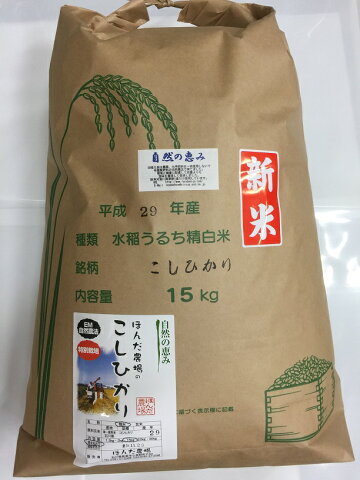 【年間契約】【送料無料】「自然農法米 こしひかり 自然の恵み」15kg・12回発送令和二年産 新米 減農薬・特別栽培米［一括払い］（定期購入）