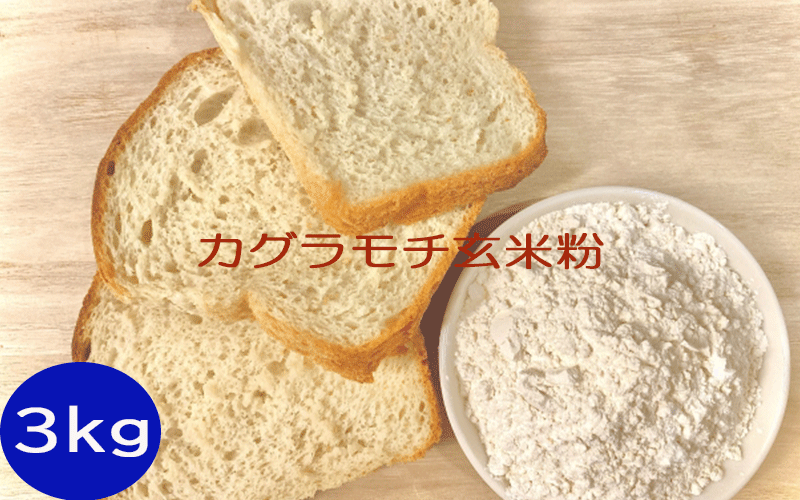 送料無料 カグラモチ玄米粉 3kg 宅配便「玄米粉、米粉、3kg」
