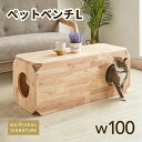 猫 ベンチ 木製 家具 ネコ用 家 椅子 インテリア おしゃれ 天然木 ネコ 部屋 センターテーブル ローテーブル ソファテーブル 大きい ボックス 箱 組み合わせ 隠れ家 ナチュラルシグネチャー Cut-hus キャトハス ペットベンチ L シンプル 北欧 リビング ペットベンチ 送料無料