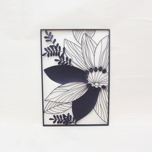 【スーパーSALE】ウォールアート ウォールパネル アイアン 壁掛け W61×H88cm 『フラワー 正方形』 植物
