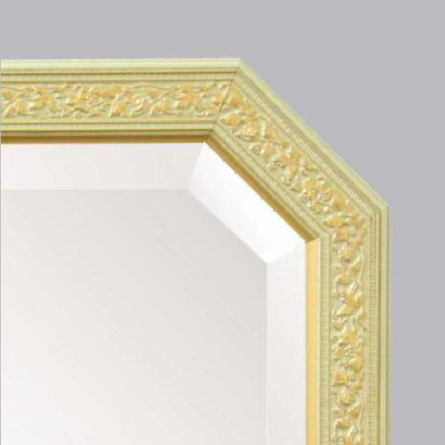 鏡 壁掛け イタリア製 八角ミラー 808997 ベージュ 壁掛け鏡(壁掛けミラー/ウォールミラー) [2]