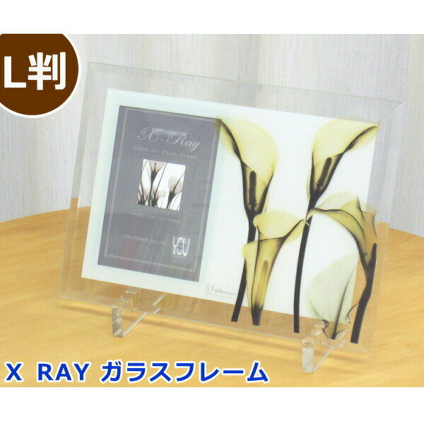 フォトフレーム フォトフレーム 写真立て ガラス クリア L判×1枚 レントゲンアート 花柄 『X RAY フォトフレーム』 ギフト(プレゼント)に最適の写真たて