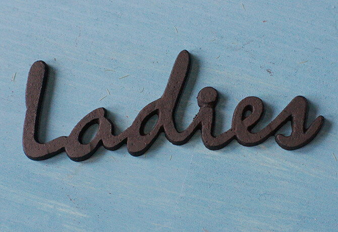 楽天ホーネスト真鍮サインプレート Ladies　 メール便可 真鍮文字ドアサインプレート アルファベット文字