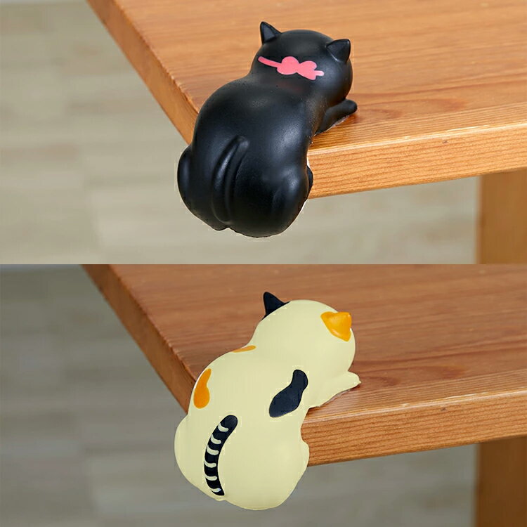 【当日発送可能】ねこのコーナーガード［みけねこ・黒ねこ］ポリウレタン樹脂 クッション性 耐久性 強く 机の角 取付 子供たちの衝撃を軽減 スマイルキッズ かわいい猫 保育所 幼稚園 高齢者施設 ケガを予防 みけねこ 黒ねこ