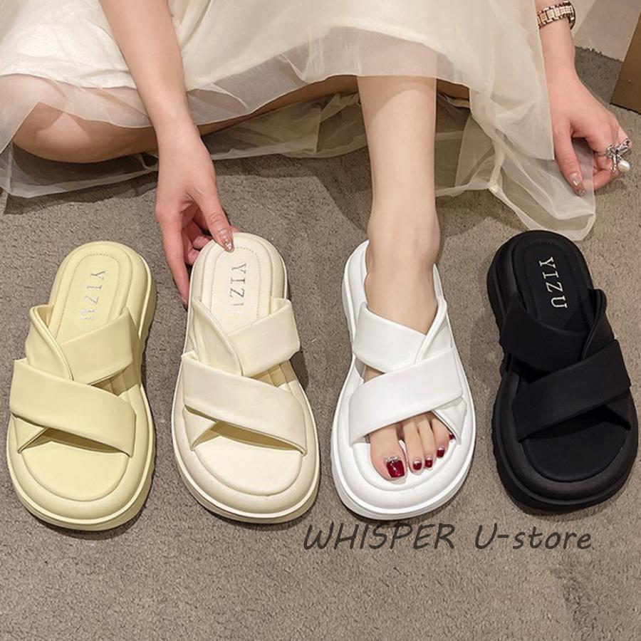 Rakuten - 厚底サンダル レディースフラットサンダル