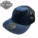 HARLEY-DAVIDSONハーレーダビッドソンROAD CAPTAIN TRACKERロードキャプテン トラッカー デニムキャップメッシュキャップ97627...