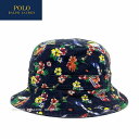 POLO RALPH LAURENPOLO BEARAloha Bucket Hatポロ ラルフローレンポロベアー、ポロベアアロハ柄,ALOHAプリント,ツイルハットバケットハットラルフローレン、ralph laurenビーチ、キャンプアメリカ買い付け