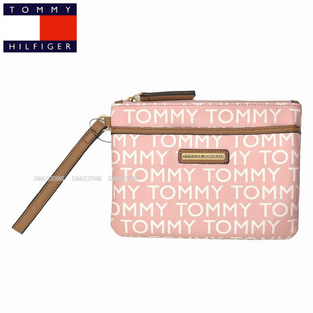 TOMMY HILFIGERZIP WRISTLETトミーヒルフィガーリストレットクラッチバッグ ポーチ69J9308 650トミー トミヒル正規SHOP購入