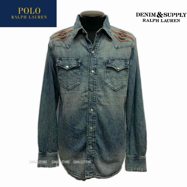 ڤбPOLO RALPHLAURENDENIM &SUPPLYNATIVE WESTERN SHIRTݥեǥ˥  ץ饤ͥƥֻɽ󥬥꡼󥷥ĥաꥫ㤤դ710759271001