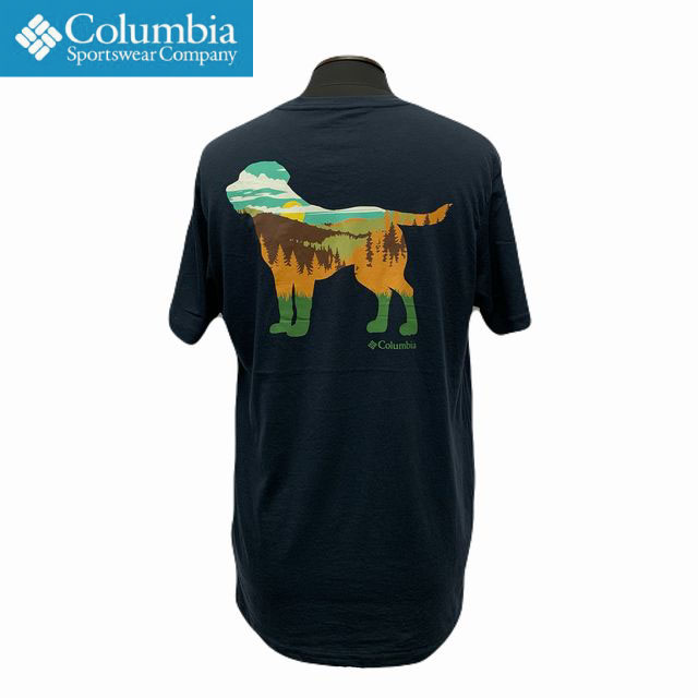 ColumbiaPRINT T-SHIRTSコロンビアプリントTシャツ半袖TシャツRetorieverレトリバーラブラドールアウトドア、キャンプアメリカ買い付け商品クリックポスト発送