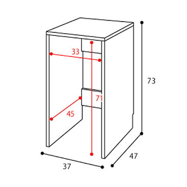 1cmピッチ隙間収納 収納BOX ロータイプ fant 奥行き44.5cm用 2連 ( キャビネット チェスト 隙間 すきま収納 収納家具 書棚 本棚 )