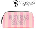 Victoria 039 s Secret ヴィクトリアシークレット ビクトリアシークレット ビクシー ショップバッグ ショッパー メイクアップ ポーチ シグニチャー ストライプ メーク 化粧品入れ【再入荷なし/現品限り】