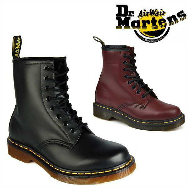 Dr.Martens ドクターマーチン 1460 w レディース ウィメンズ 8ホール ブーツ スムース ブラック チェリーレッド 靴 シューズ R11821006 R11821600 8EYE 定番