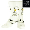 【レディースサイズ 】オッドソックス ODD SOX スヌーピー&ウッドストック ピーナッツ Peanuts Snoopy 靴下 ソックス クルー丈 オフホワイト 個性的 プレゼント ギフトにもおすすめ(4)