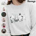 ■特別クーポン配布中■トップス カットソー 長袖 コットン 綿 Tシャツ ロンT 長袖Tシャツ イラスト 刺繍 レディース Honeys ハニーズ ムーミン/ロ...