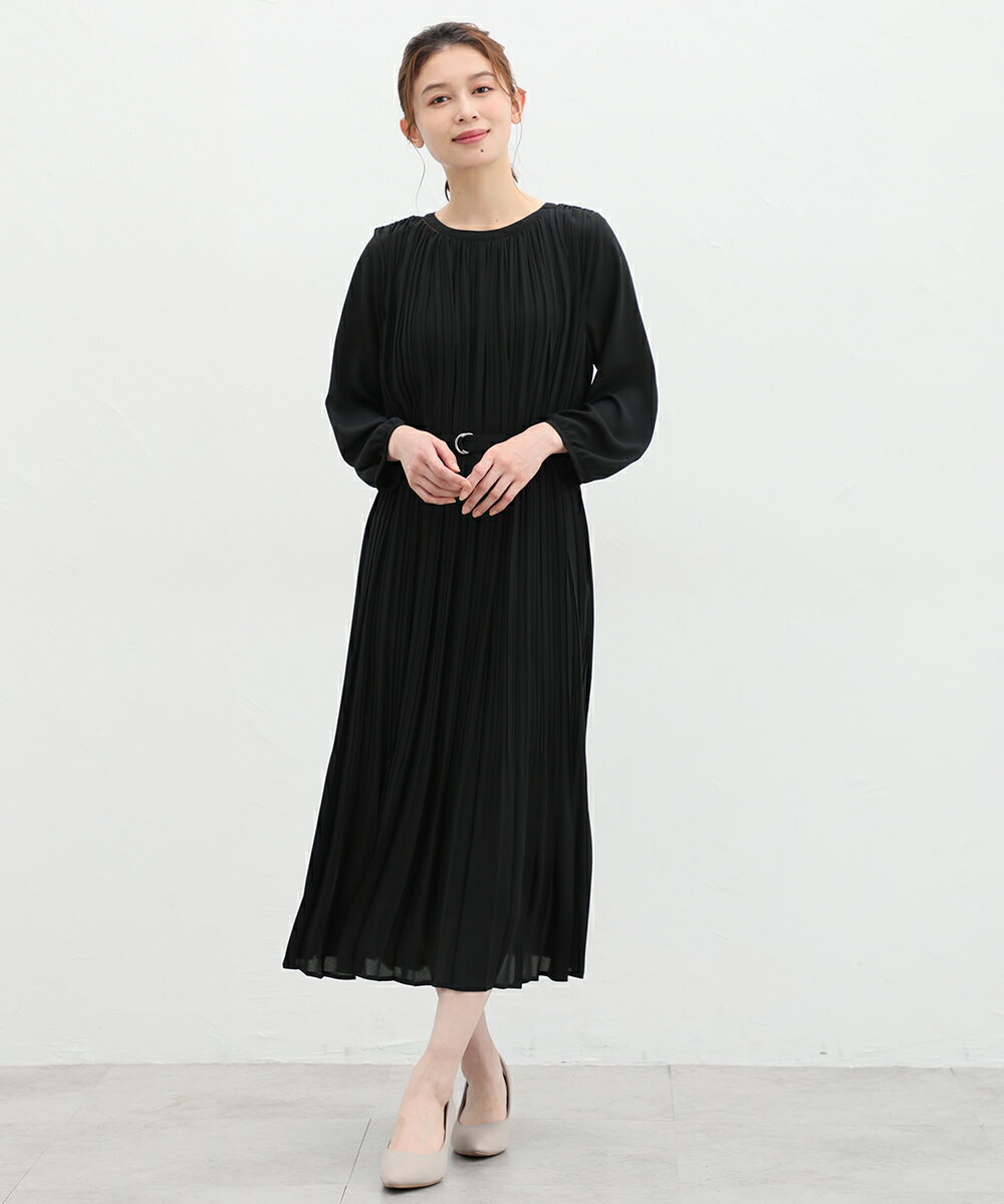 2021 春新作★ クラシカル プリーツワンピース ★ブラック 楽天市場】プリーツワンピース(カラーブラック)(レディース