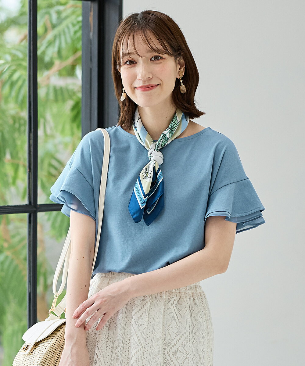 【美品 フラメンコ衣装】ブルー ブラウス トップス 長袖 水色 無地 フリル 楽天市場】フリル(カラーブルー)(トップス|レディース