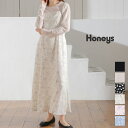 \最大2000円OFFクーポン!4/27(日)23:59まで/SALE ワンピース キャミワンピ ロング丈 きれいめ 無地 花柄 レイヤード 重ね着 フェミニン...