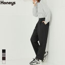 ボトムス パンツ ハイウエスト ツイル レディース ロングシーズン 春 夏 秋 冬 Honeys ハニーズ ストレートパンツ