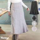 ボトムス スカート ロングスカート きれいめ オフィス 大きいサイズ 秋 冬 レディース Honeys ハニーズ マーメイドスカート