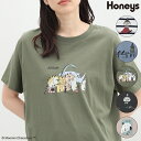 Tシャツ レディース 半袖 ロング チュニック ゆったり ミィ 大人 キャラクター 夏 部屋着 Ho