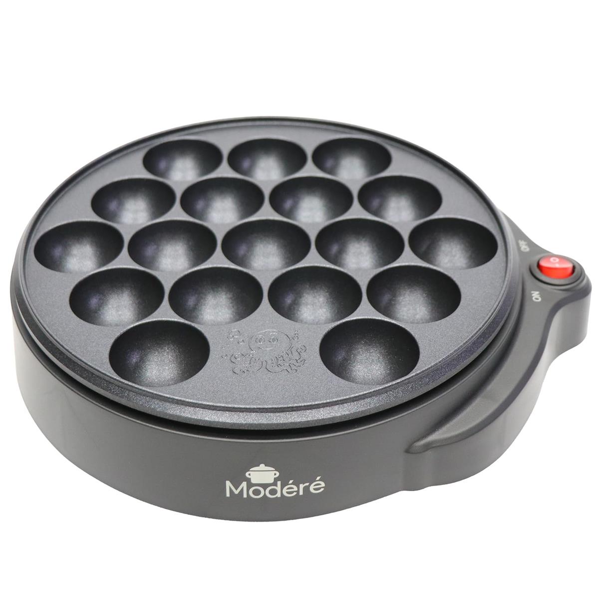 カラー：ブラック◆商品名：【HIRO】【Modéré】電気たこ焼き器 HDL-0291電源：AC100V　50/60Hz定格消費電力：650W電源コード長さ(約)：120cm温度調節：サーモスタット(170℃)安全装置：温度ヒューズ(184℃)一気に18個作れる！ アイデア次第でレパートリー無限大！ 一度にたっぷり18個焼き！