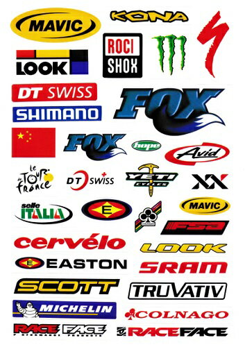 サイクルステッカー バイクブランド 自転車 ステッカー セット バイク ステッカー セット 自転車をオリジナルカスタムできるステッカー 32種類セット