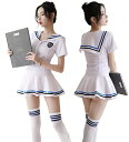 【BI-10082】セーラー服 セクシー コスプレ コスチューム ランジェリー 可愛い JK 制服 高校生 学生 女子高生 仮装 レディース 半袖 ミニスカート...