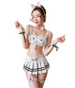 【BI-10083】猫コスプレ キュート ネコ ランジェリー セクシー かわいい 萌え萌え コスプレ衣装 コスチューム キュート セーラー服 制服 可愛い レディース 女子高生 学生