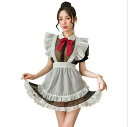 【BI-10102】メイド服 メイド セクシー コスプレ コスチューム ランジェリー ワンピース エプロン 可愛い 萌え シースルー ベビードール レディース 女性 衣装 仮装 ミニスカート Tバック フリーサイズ(3)