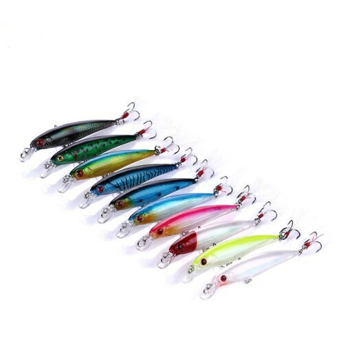 【R-0008】サスペンドミノー 7.2g 8cm 10色セット ルアー フィッシング 釣り 渓流釣り アウトドア ミノー
