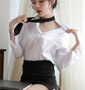 コスプレ 女教師 OLハロウィン セクシー コスチューム レディース 秘書 制服 ブラウス ミニスカート ランジェリー セット ストッキング付き(3)