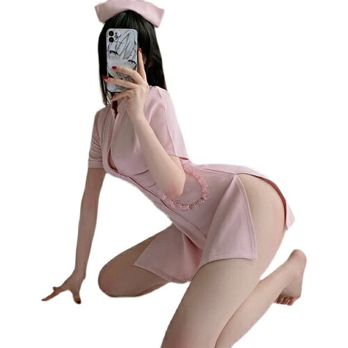ナース服 看護婦 白衣の天使 ナース セクシー 看護師 コスプレ 可愛い ランジェリー 下着 コスチューム ワンピース かわいい 萌え 制服 レディース 衣装 仮装 プレゼント スカート ナースキャップ 2点セット ピンク