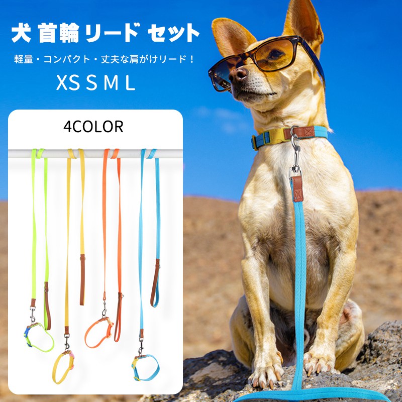 犬首輪リードセット小型犬中型犬ショ...