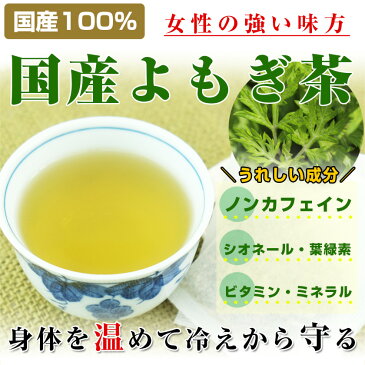 ● 国産 よもぎ茶 3g x 20p x 3袋 （ 180g ティーバッグ ） ほんぢ園 ＜ 栽培期間中 無農薬 徳島産 冷え対策 よもぎ 国産 ヨモギ茶 ヨモギ ノンカフェイン ママ 妊婦さん 【SC】 ＞ 送料無料 ／セ／